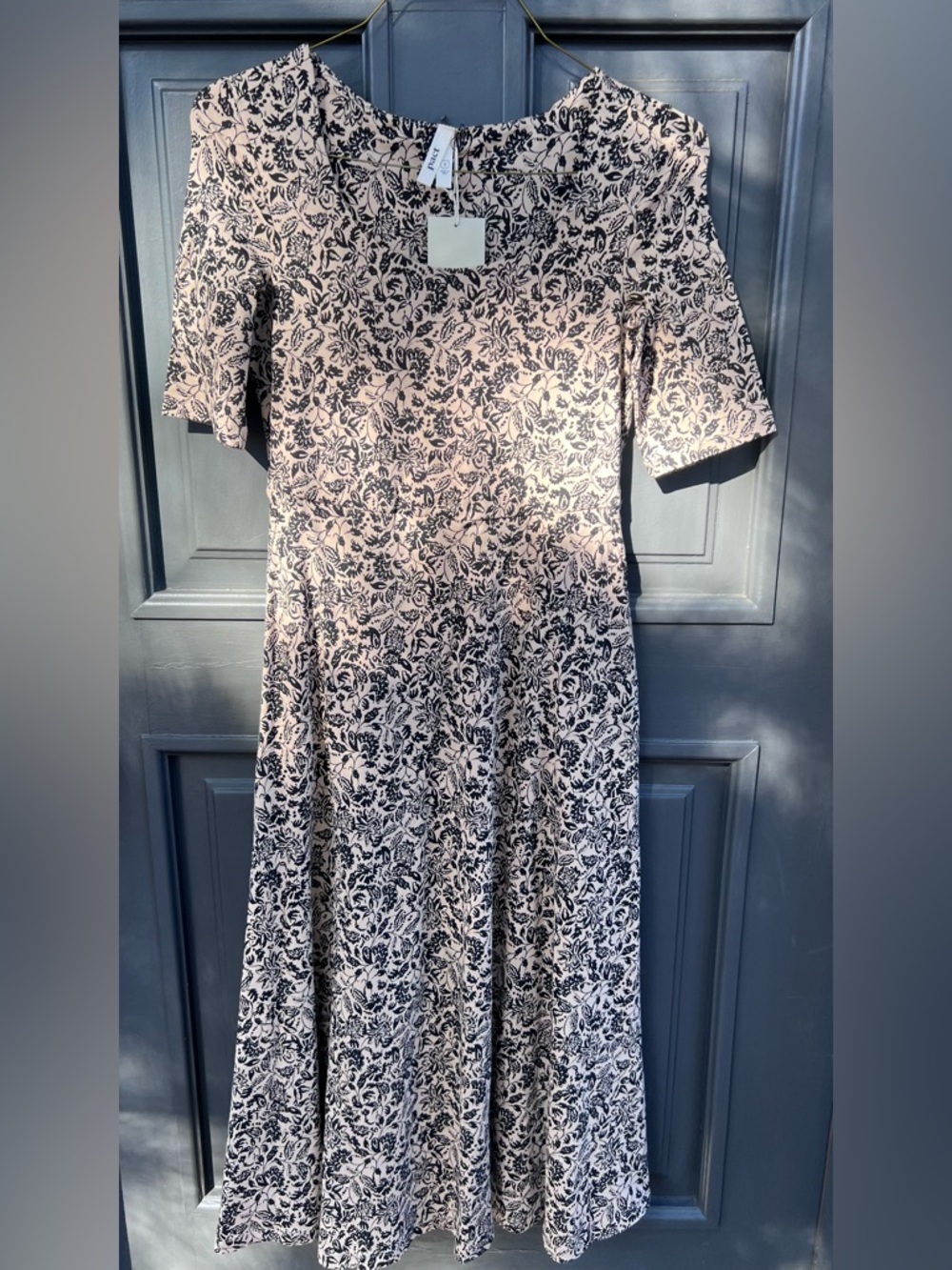Pact Women’s Paisley Blossoms Fit & Flare Midi Dress